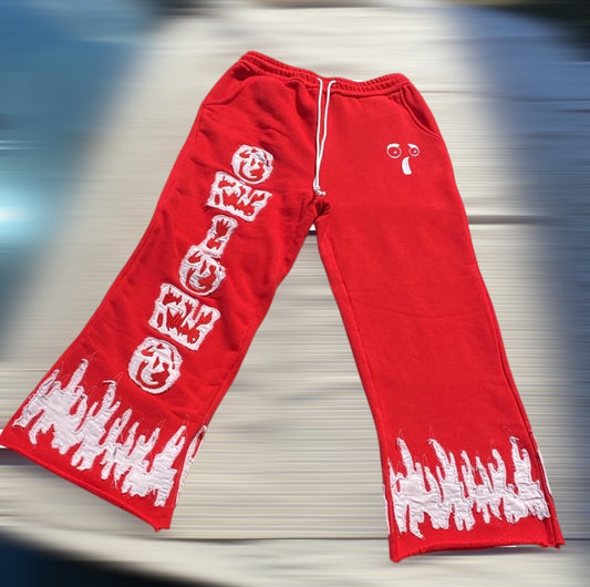 One Way In One Way Out (OWIOWO) Flared Sweatpants