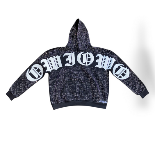 One Way In One Way Out (OWIOWO) Rhinestone Hoodie